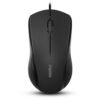 Rapoo N1600 black wired USB optical mouse with scroll wheel