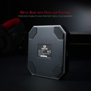 Redragon HA300 Scepter Pro headset stand underside with non-slip footpads