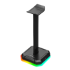 Redragon HA300 Scepter Pro headset stand with RGB-lit base and USB hub