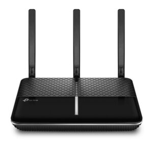 TP-Link Archer VR600 AC2100 VDSL ADSL modem router front view with three external antennas