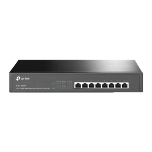 TP-Link TL-SG1008MP 8-port Gigabit Ethernet PoE+ switch, product-family image; confirm hardware revision before dispatch.