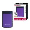 Transcend StoreJet 25H3 4TB purple rugged portable external hard drive