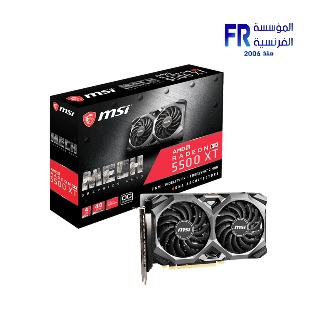 Msi Radeon RX 5500 Xt Mech OC 4Gb Graphic Card
