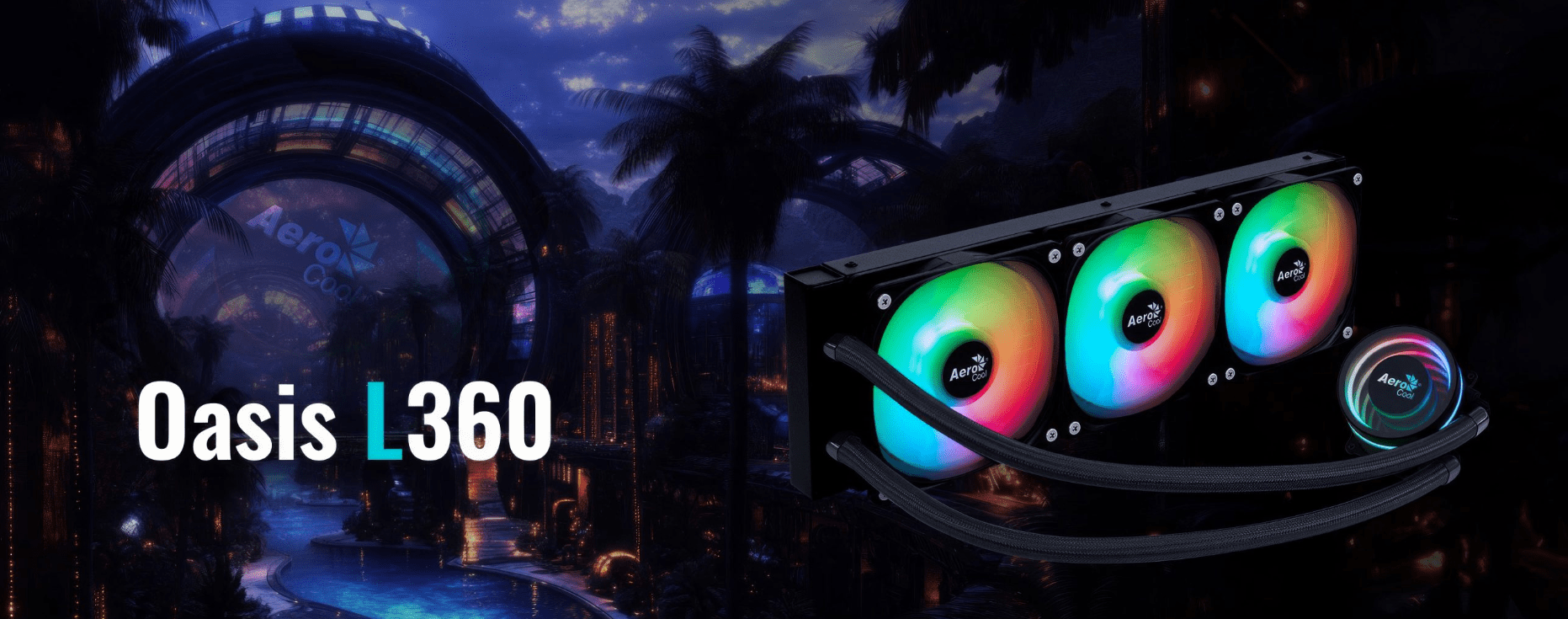 AeroCool Oasis L360 Argb White Aio Liquid Cpu Cooler