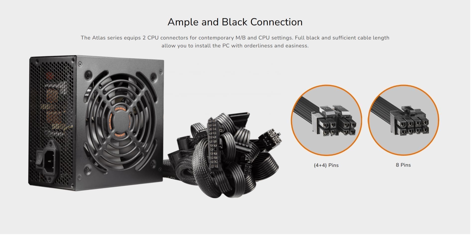 Cougar Atlas 750w 80 Plus Bronze Modular Power Supply Cougar Atlas 750w 80 Plus Bronze Modular Power Supply