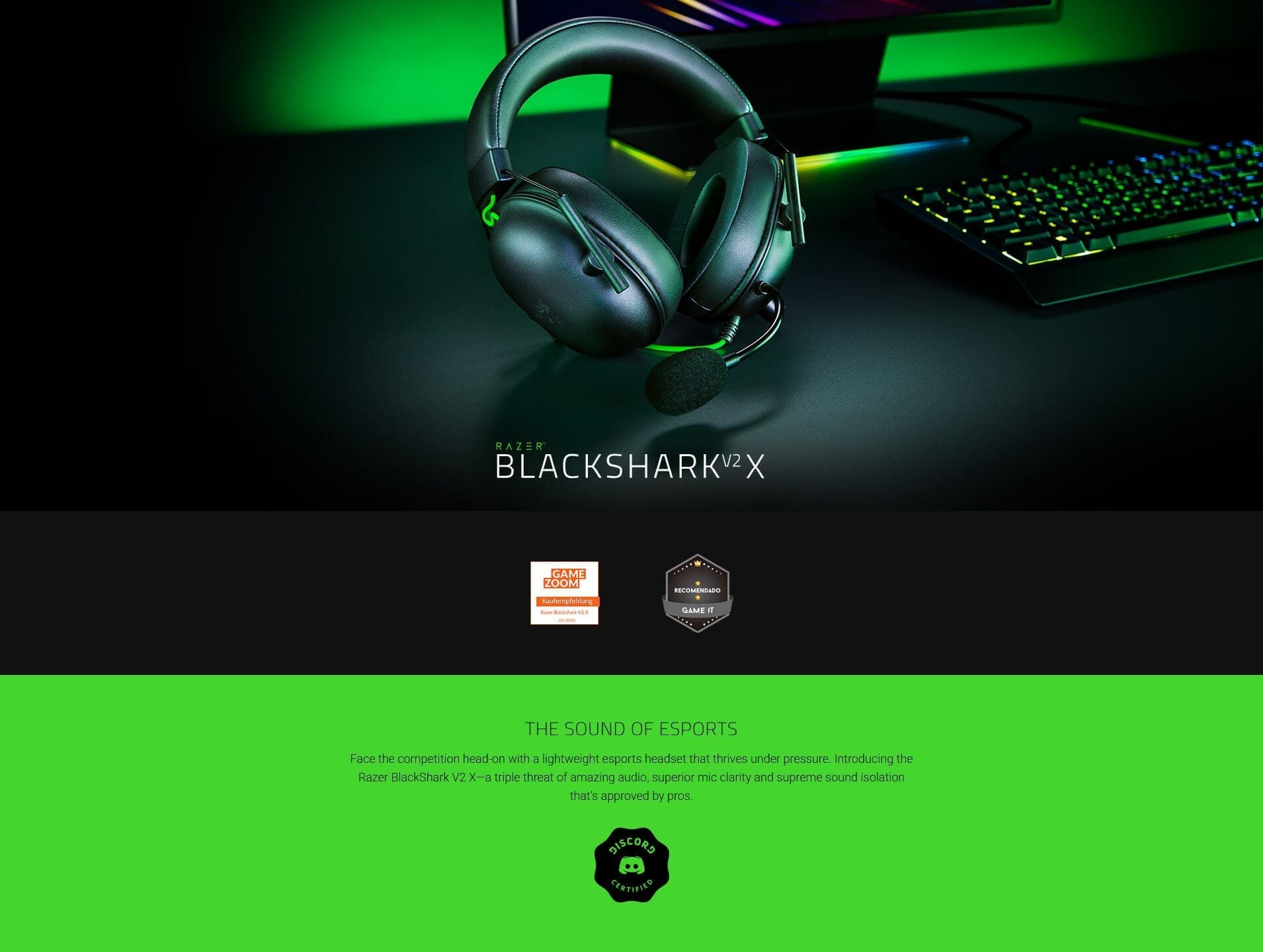 Razer BlackShark V2 X PlayStation Licensed Gaming Headset