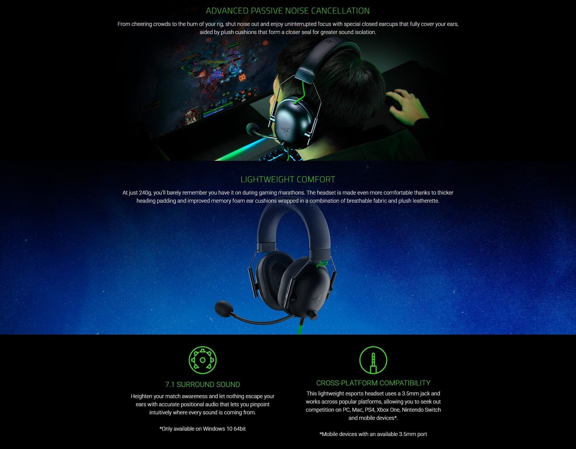 Razer BlackShark V2 X PlayStation Licensed Gaming Headset