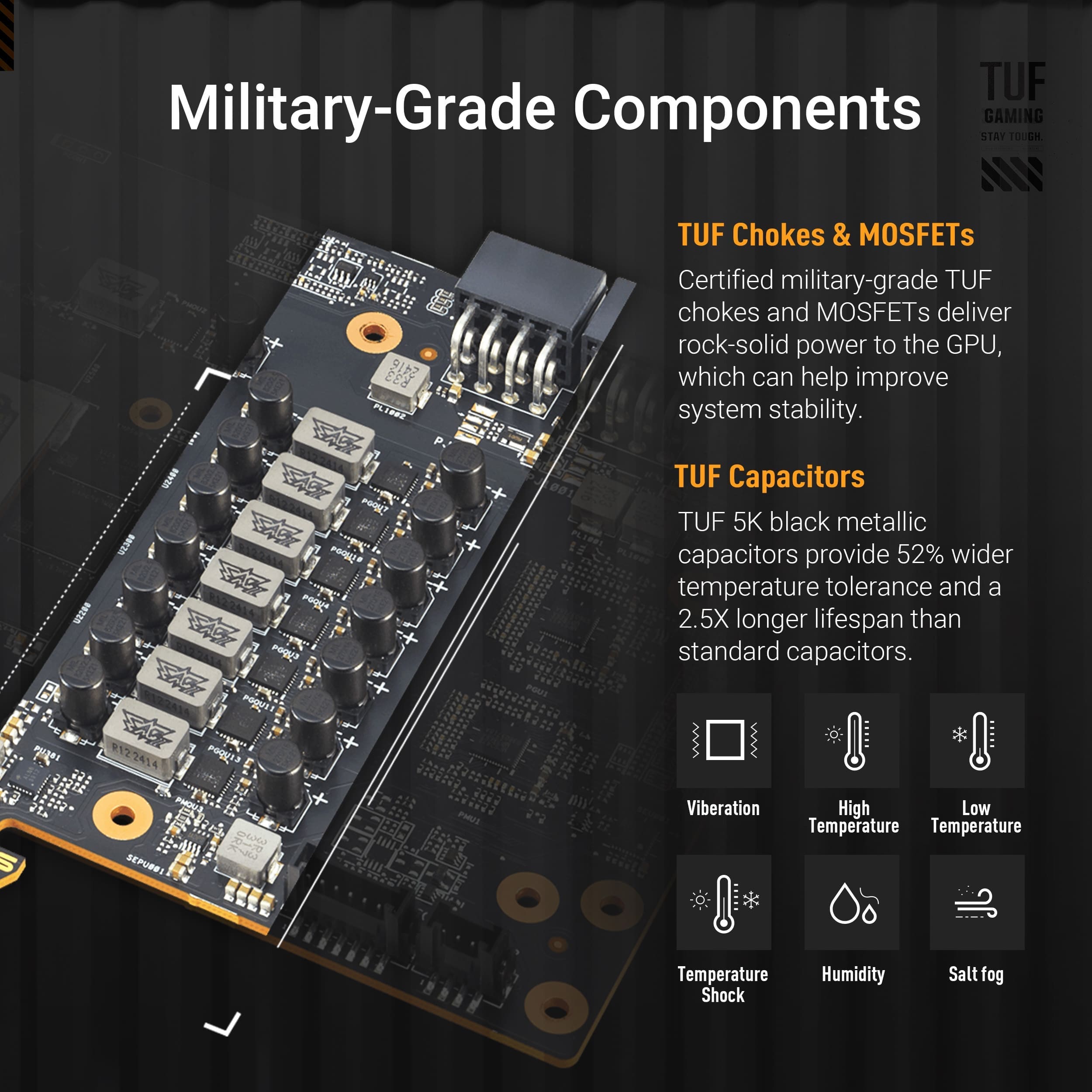 Asus RX 9070 XT OC GPU with triple fans