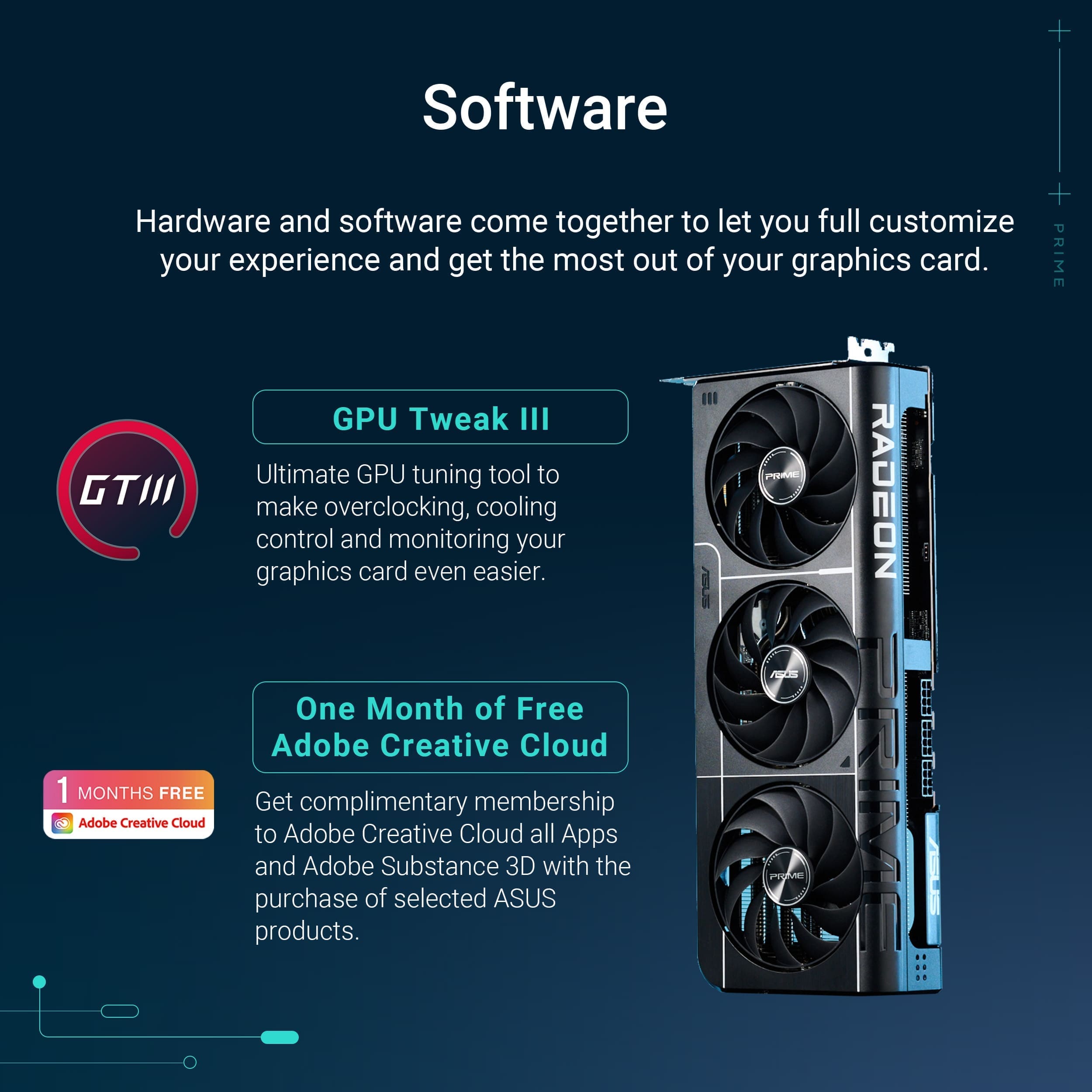 Asus Prime Radeon RX 9070 XT 16GB OC Graphic Card