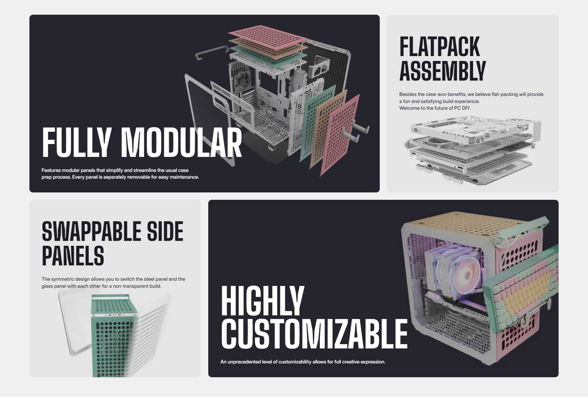 Cooler Master Qube 500 Flatpack White Mid Tower Case