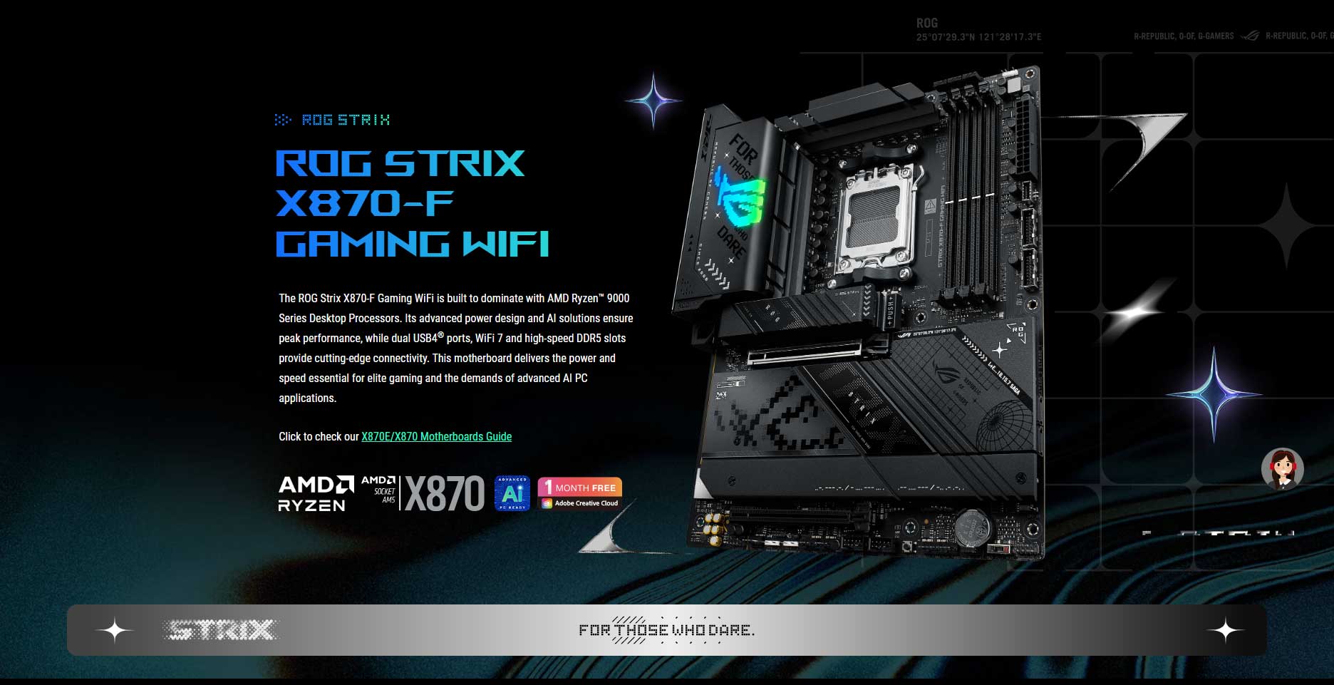 Asus Rog Strix X870 F Gaming Wifi Motherboard
