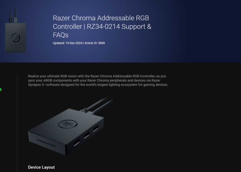 Razer Chroma Addressable RGB Controller | Alfrensia – Best PC Hardware ...