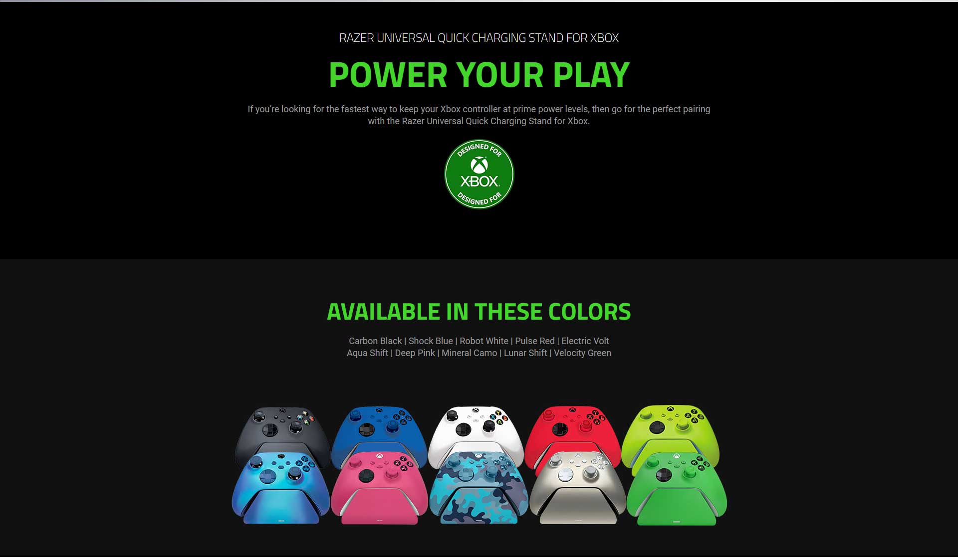 Razer Universal Quick Xbox Pulse Red Charging Stand