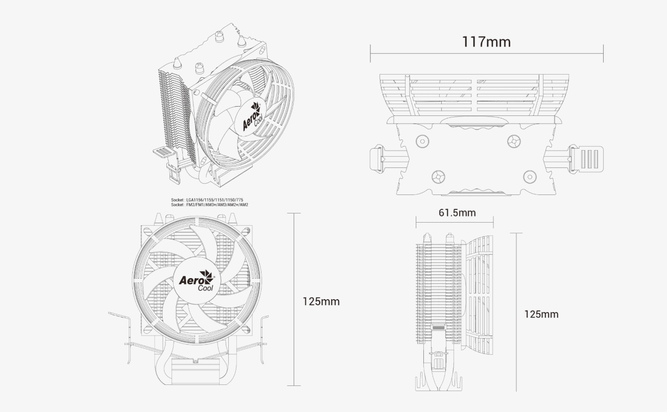 AeroCool Verkho 2 Air Cpu Cooler