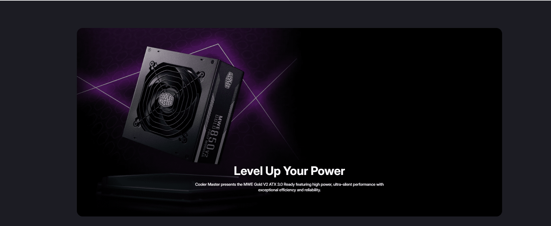 Cooler Master MWE Gold 850 V2 Full Modular 80 Plus Gold ATX 3.0 Power Supply