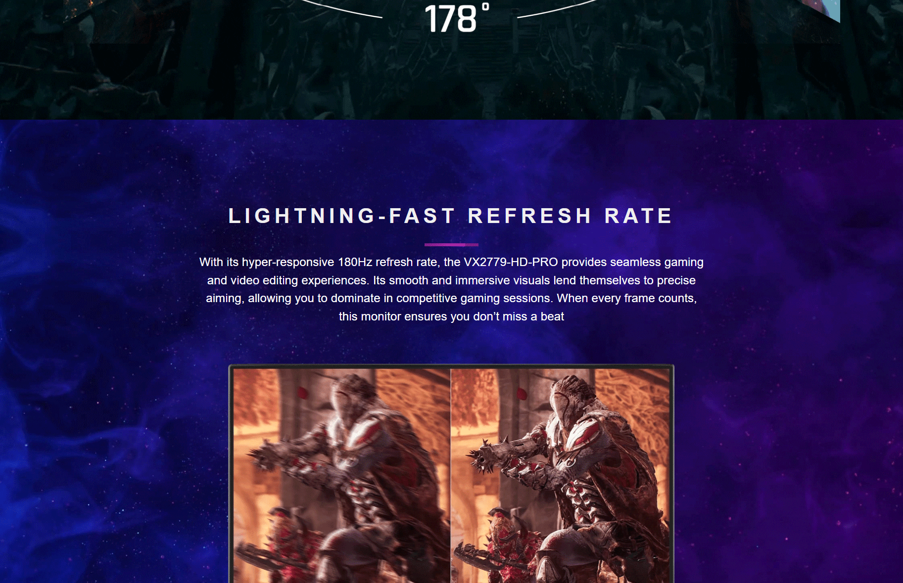 ViewSonic VX2779 HD PRO 27 Inch 180Hz 1Ms FHD IPS Gaming Monitor