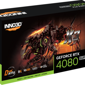 Official retail box for the INNO3D GeForce RTX 4080 SUPER X3 16GB graphics card