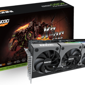 Official INNO3D GeForce RTX 4080 SUPER X3 OC graphics card with retail box