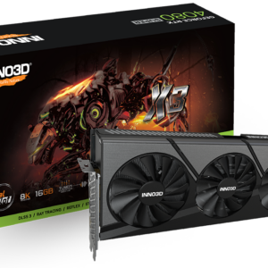 Official INNO3D GeForce RTX 4080 SUPER X3 graphics card with retail box