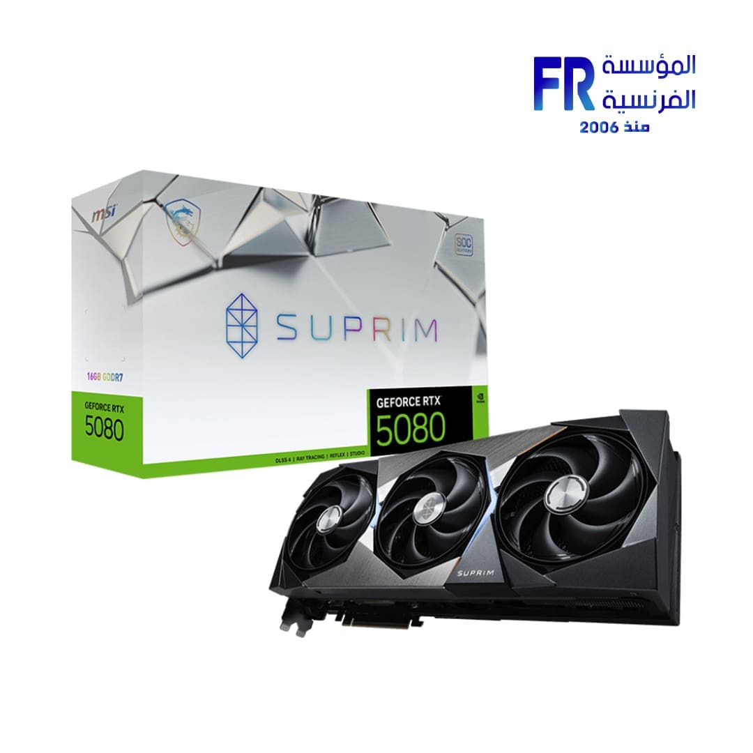 Msi GeForce RTX 5080 Suprim SOC 16Gb GDDR7 Graphic Card