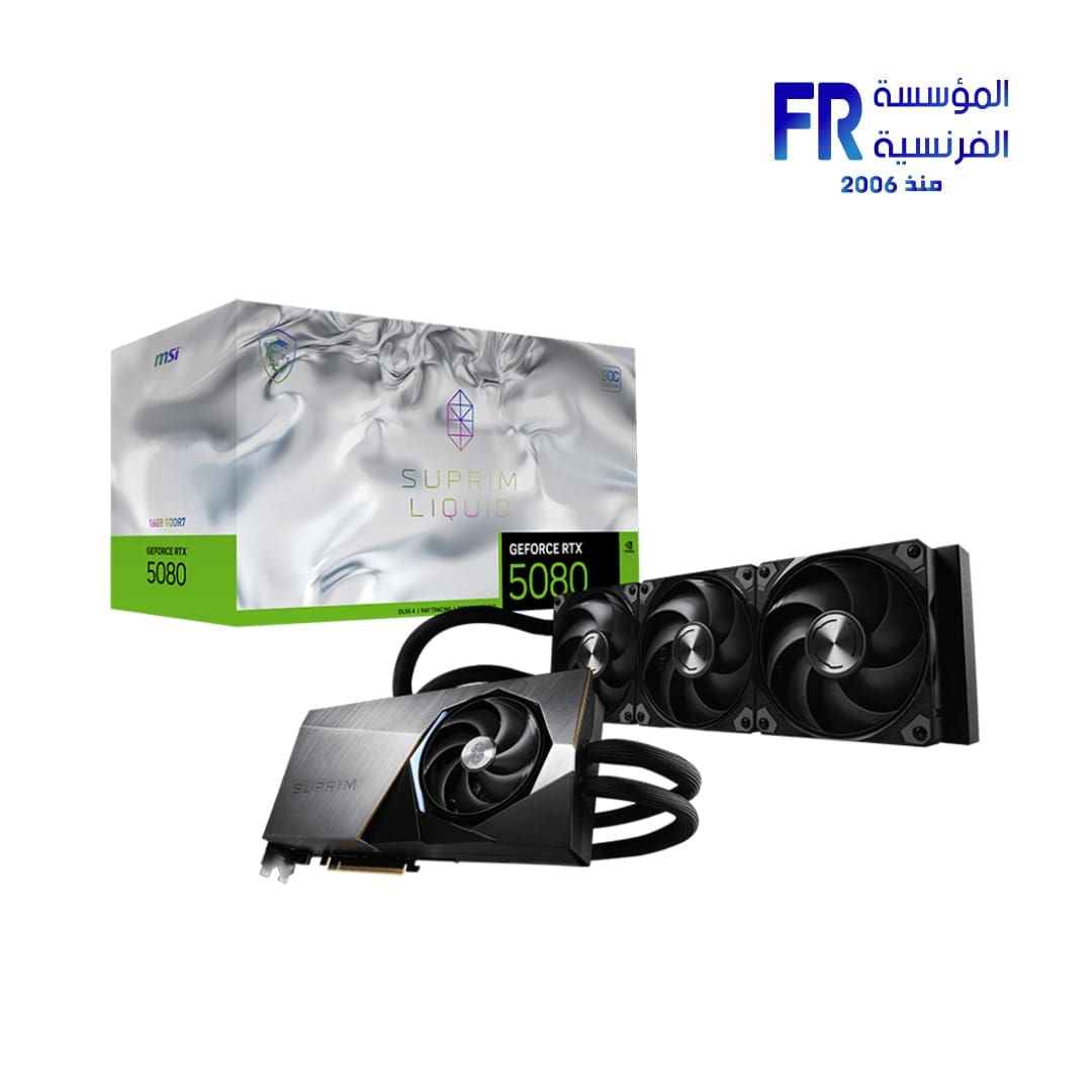 Msi GeForce RTX 5080 Suprim Liquid SOC 16Gb GDDR7 Graphic Card