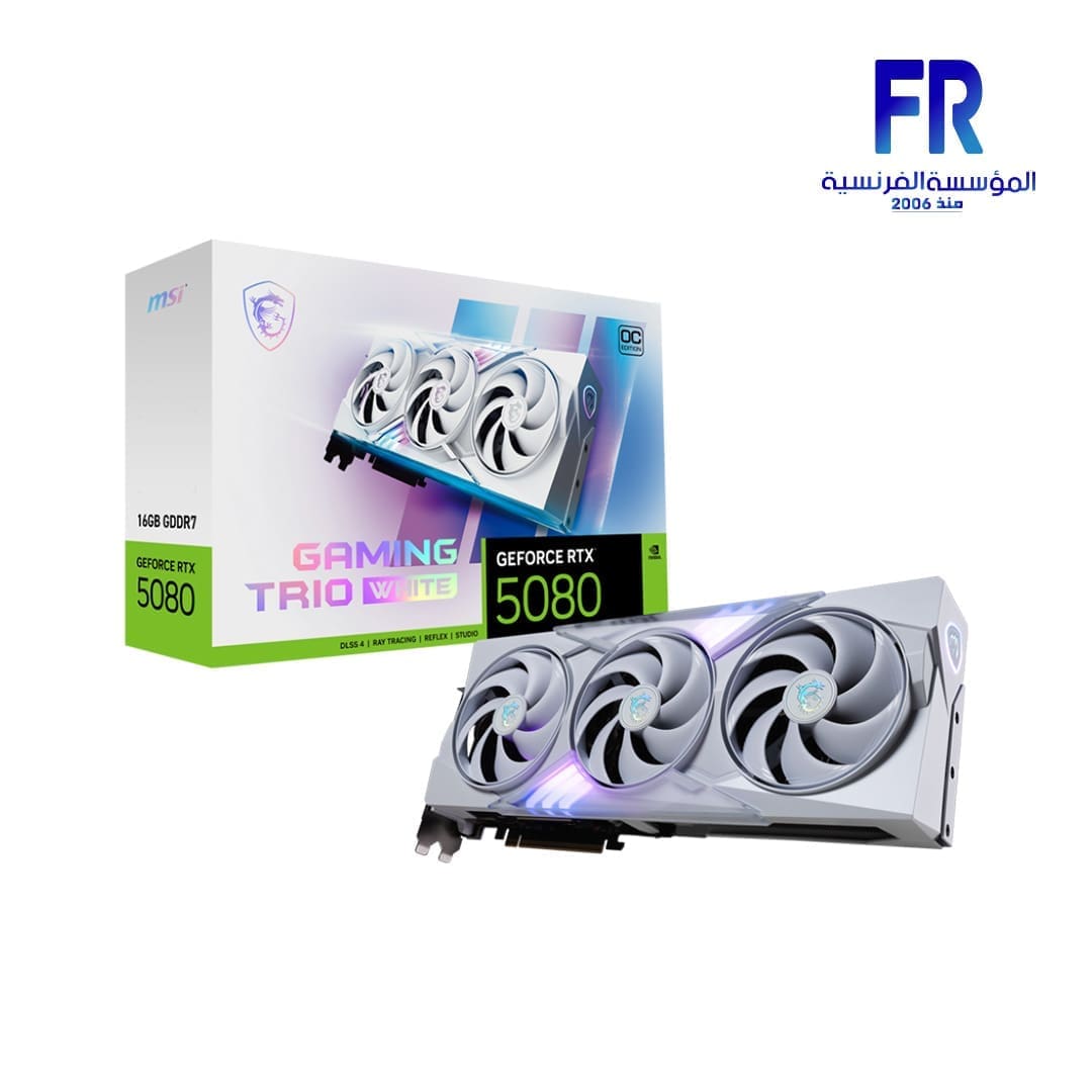 Msi GeForce RTX 5080 Gaming Trio OC White 16Gb GDDR7 Graphic Card