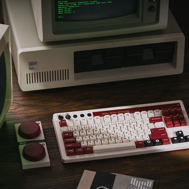 8BitDo Retro Fami Edition Hot Swappable Wireless Bluetooth Mechanical Gaming Keyboard