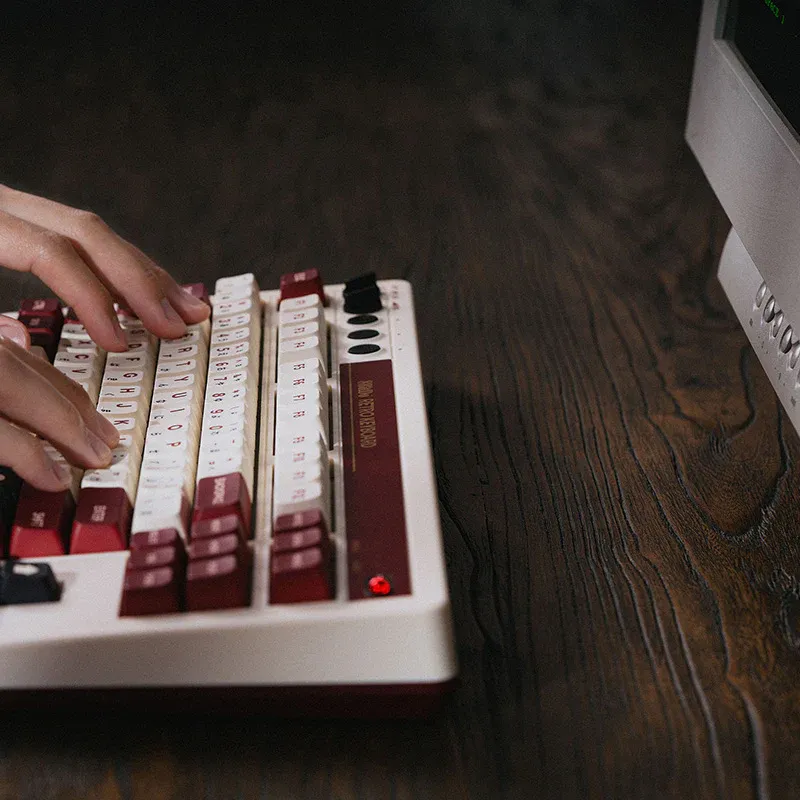 8BitDo Retro Fami Edition Hot Swappable Wireless Bluetooth Mechanical Gaming Keyboard