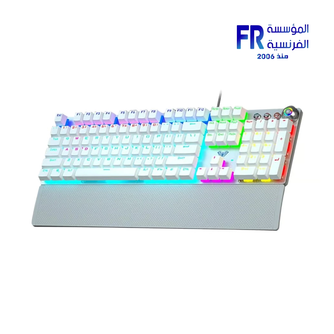 Aula F2058 Black Switch White Mechanical Gaming Keyboard