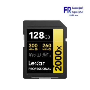 Lexar Professional 2000X 128GB memory card, view 1; listing title's SDHC format requires verification