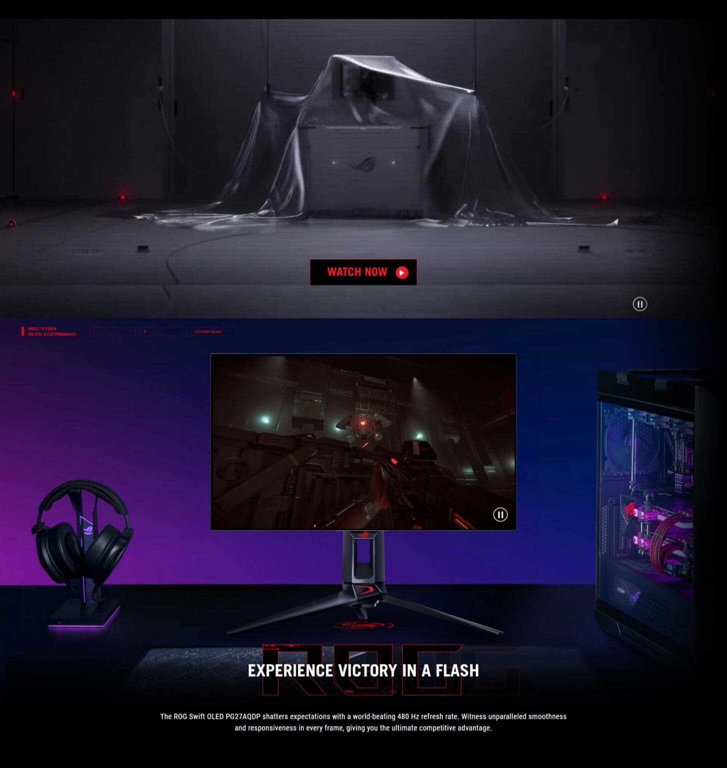 Asus ROG Swift OLED PG27AQDP 26.5 Inch 480Hz 0.03ms 2560x1440 WOLED ...