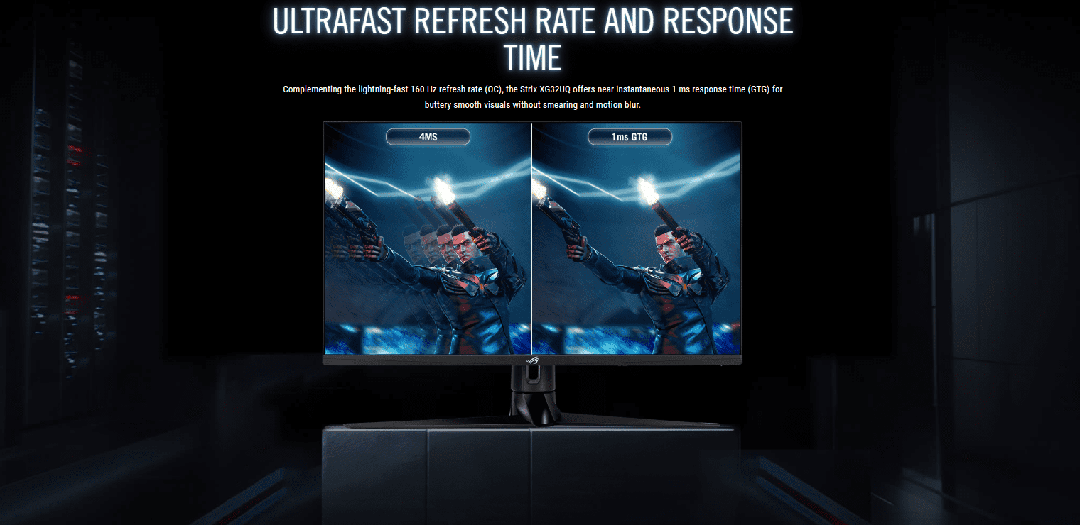 Asus ROG Strix XG32UQ 32 Inch 160Hz 1ms 3840x2160 Fast IPS Gaming Monitor