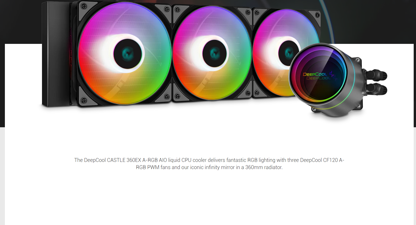 DeepCool Castle 360EX ARGB AIO Liquid Cpu Cooler