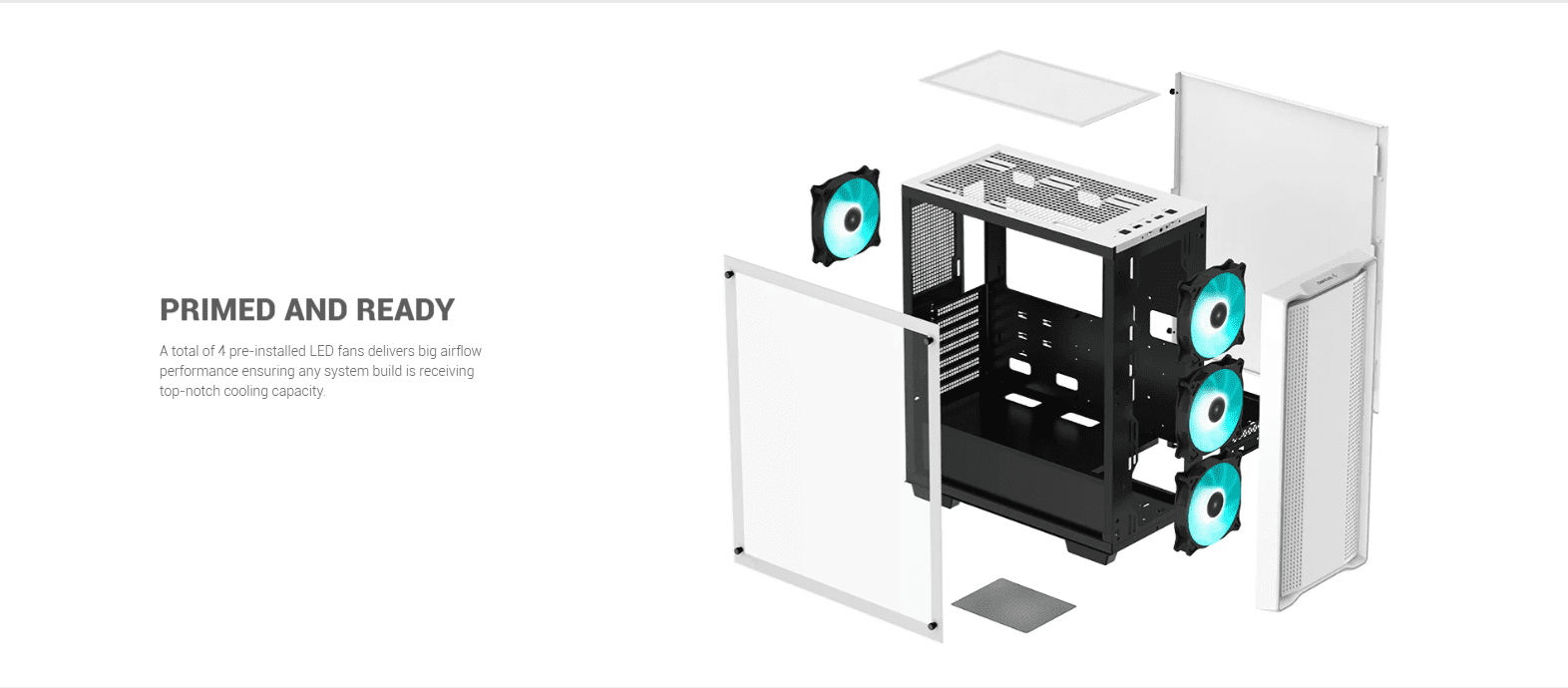 Deepcool CC560 White Mid Tower Case