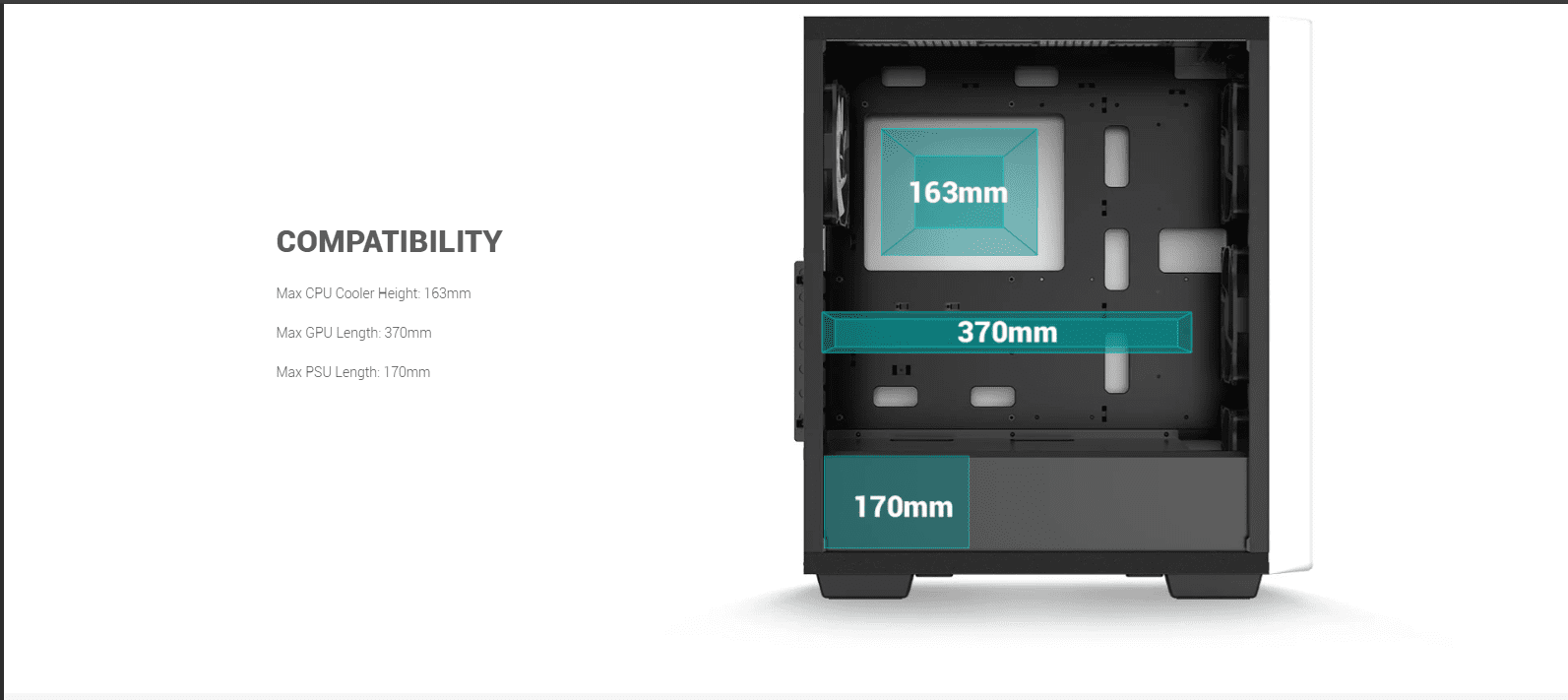 Deepcool CC560 White Mid Tower Case