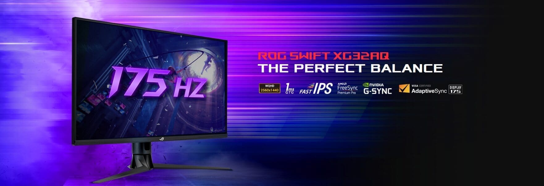Asus ROG Strix XG32AQ 175Hz 1ms 2560x1440 Fast IPS Gaming Monitor