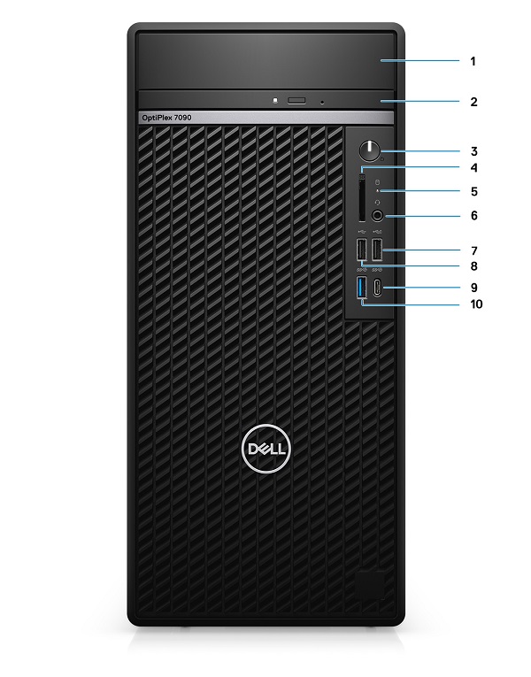 Official Dell OptiPlex 7090 Mini Tower front view