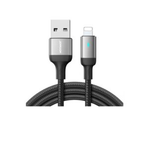 Additional product view of the JOYROOM black USB-A to Lightning 3A charging cable, 1.2m length.