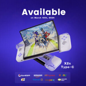 Official GameSir X2s Type-C promotional image showing the mobile controller connected to a phone