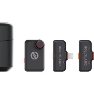 Hollyland LARK M2S black microphone system product-family image; included receiver kit varies by version