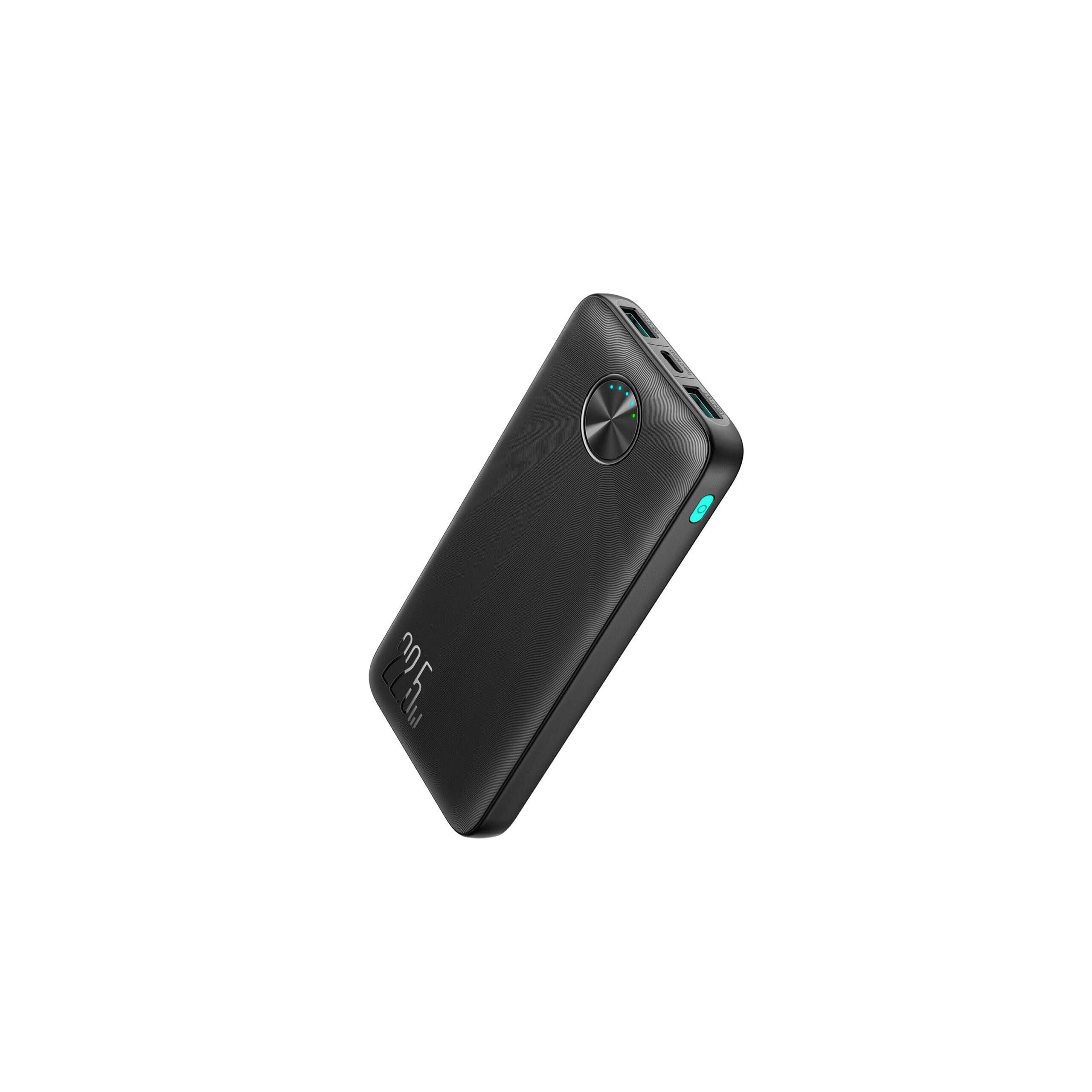 Joyroom JR-PBF15 black 10000mAh power bank with LED charge indicator and USB-A and USB-C ports