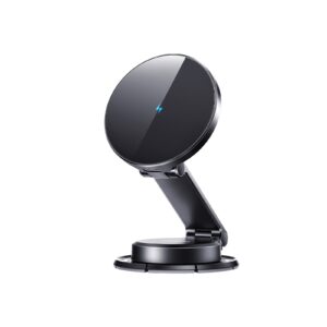 Joyroom JR-ZS408 black foldable magnetic wireless car charger holder with adjustable stand