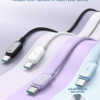 JOYROOM S-CL020A14 USB-C to Lightning cable family, 1.2m listing, showing the Lightning and USB-C connector ends with color options.