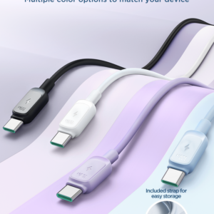 JOYROOM S-CL020A14 USB-C to Lightning cable family, 1.2m listing, showing the Lightning and USB-C connector ends with color options.