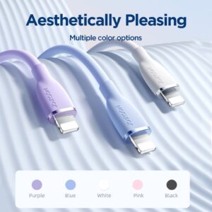 Close-up of the JOYROOM S-CL020A14 USB-C-to-Lightning connector for the white 1m cable listing, with color options shown.