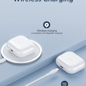 Alternate product view of Joyroom JR-T03S Plus white wireless earbuds