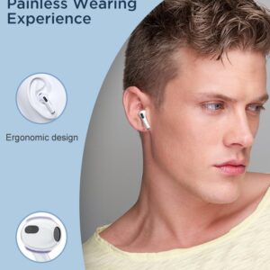 Additional view of Joyroom JR-T03S Plus white true wireless earbuds