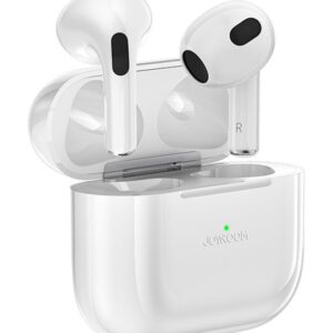 White Joyroom JR-T03S Plus true wireless earbuds and charging case