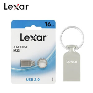 Lexar JumpDrive M22 16GB USB 2.0 metal flash drive with key-ring hole