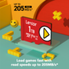 Lexar PLAY 1TB microSDXC UHS-I card with V30 and A2 ratings and up to 205MB/s read speed